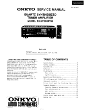 Onkyo TX-SV303Pro Service Manual