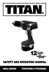 Titan TTE128DDH Safety And Operating Manual