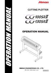 Spare Parts Manual MIMAKI CG-100 SRII CG-130 SRII English Service Manual 
