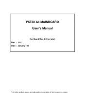 Tekram Technology P5T30-A4 User Manual