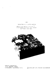 OEM Thinline TM50-1 Operating And Service Manual
