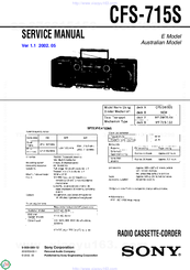 Sony CFS-715S Service Manual