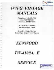 Kenwood TW-4100A Manual Manual