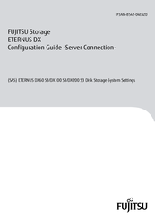 Fujitsu ETERNUS DX60 S3 Configuration Manual Server Connection