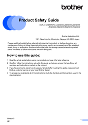 Brother MFC-J5625DW Product Safety Manual