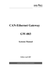 Sys Tec Electronic GW-003 System Manual