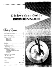 Jenn-Air DW961 User Manual