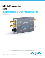AJA 3GM Installation & Operation Manual