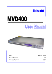 Mikrom MVD400 User Manual