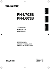 Sharp Aquos Pn L603b Manuals Manualslib