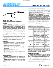 Shure BETA 98/S User Manual