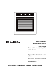 Elba EBO-D7080D(SS) Owner's Manual