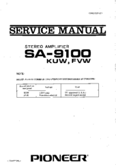 Pioneer SA-9100 Service Manual