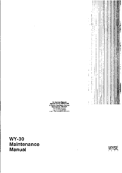 Wyse WY-30 Maintenance Manual