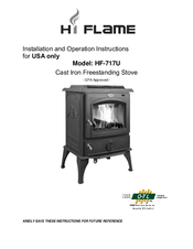 Hi Flame HF-717U Installation And Operation Instructions Manual