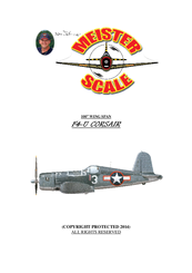 Meister F4-U Corsair Assembly Instructions Manual