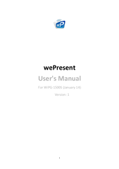 WePresent WiPG-1500 User Manual