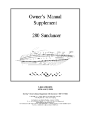 Sea Ray 280 Sundancer Owner's Manual