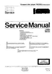 Marantz 74CD50 02B Service Manual