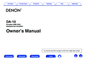 Denon DA-10 Owner's Manual
