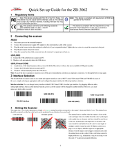 ZBA ZB-3062 Quick Setup Manual