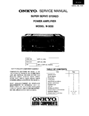Onkyo M-5030 Service Manual