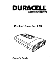 Duracell Pocket inverter 175 Owner's Manual
