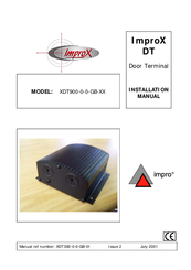 ImproX XDT900-0-0-GB-XX Installation Manual