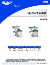 Vollrath MIN0012 Operator's Manual