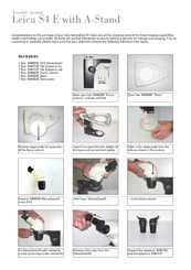 Leica S4 E StereoZoom Assembly Manual