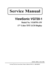 ViewSonic VG720-1 Service Manual
