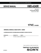 Sony HMD-A240R Service Manual