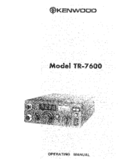Kenwood TR-7600 Operating Manual