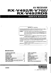 Yamaha RX-V492 Manuals | ManualsLib