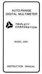 Triplett 3303 Instruction Manual