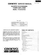 Onkyo TX-SV313PRO Service Manual