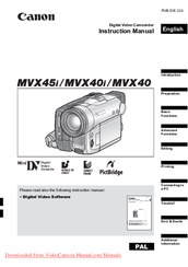 Canon MVX40 Instruction Manual
