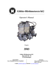Gobler-Hirthmotoren KG 3503 Operator's Manual