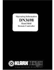 Klark Teknik DN3698 Operating Information Manual