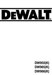 DeWalt DW965(K) Manual