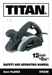 Titan SF823N Safety And Operating Manual