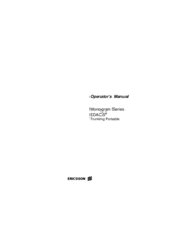 Ericsson GE Monogram Series Operator's Manual