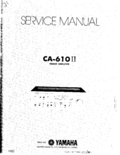 Yamaha CA-610 II Service Manual