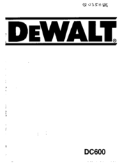 Dewalt DC600 Manual