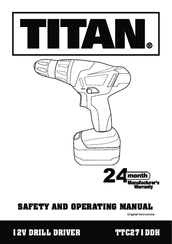 Titan TTC271DDH Safety And Operating Manual