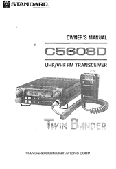 Standard Twin Bander C5608D Owner's Manual