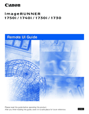 Canon 1730 Remote Manual