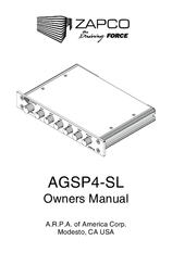 zapco AGSP4-SL Owner's Manual