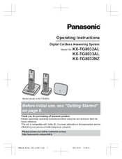 Panasonic KX-TG8033AL Operating Instructions Manual