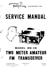 Regency HR-2B Service Manual